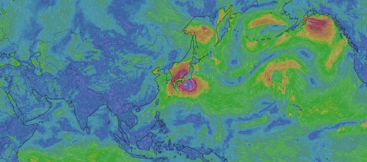 Windy　台風19号