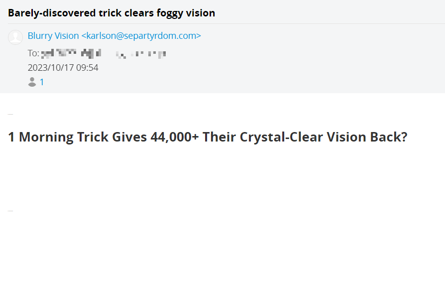 Barely-discovered trick clears foggy vision