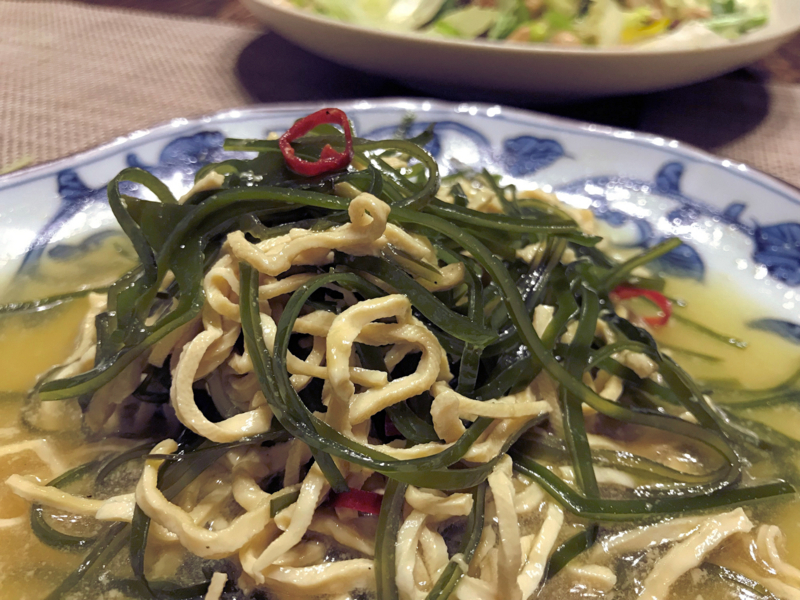 極上の組み合わせ 豆腐干絲と切昆布の炒め煮 Garadanikki