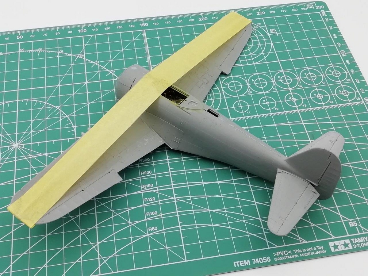 紫電改プラモデル】ハセガワ1/48 紫電改を塗装準備！サフチェックと