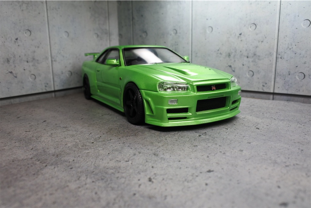 アオシマ1/24 R34スカイラインGTR Z tune制作3 完成 - Garage