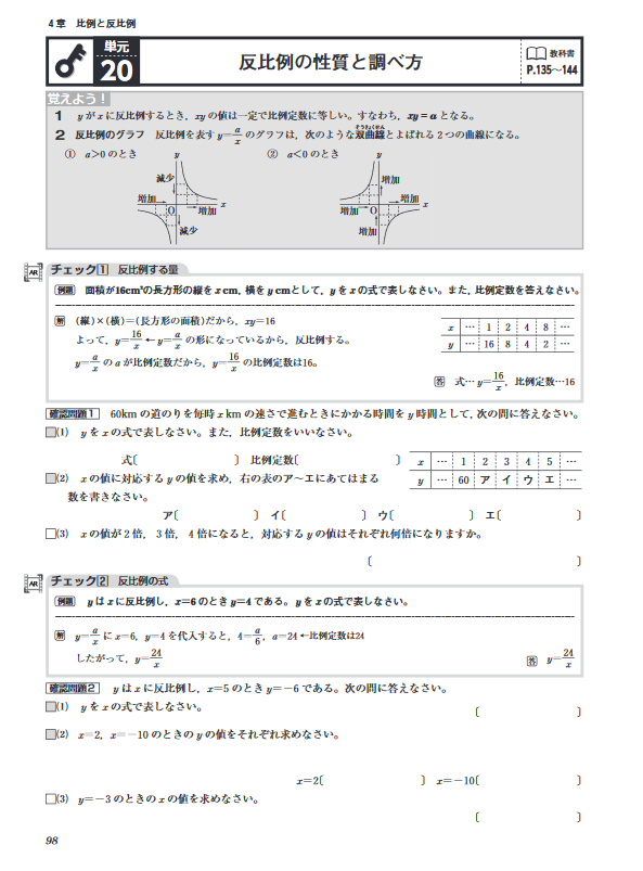 塾用教材研究 『Keyワーク』（数学） - 姫路 「寺子屋 臥龍庵」塾長