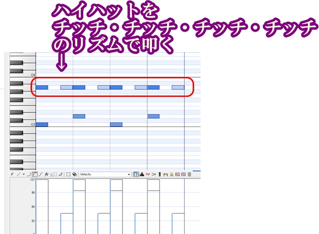 シャッフルビートの基本パターンの叩き方