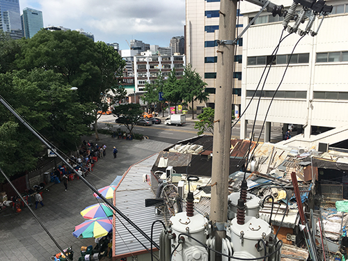 ホテルファクトリー屋上テラスからの風景