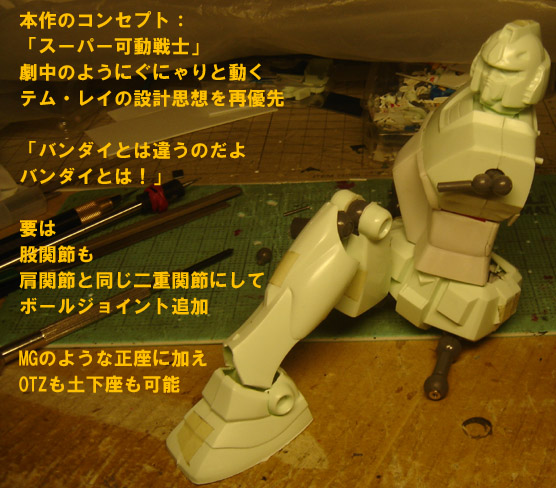 旧キット1 100 Rx 78ガンダムをプロポーション直しつつ可動戦士に 先従隗始 温故知新