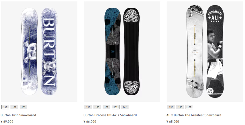 BURTONバートンスノーボードカタログ1998-2016抜けあり backend