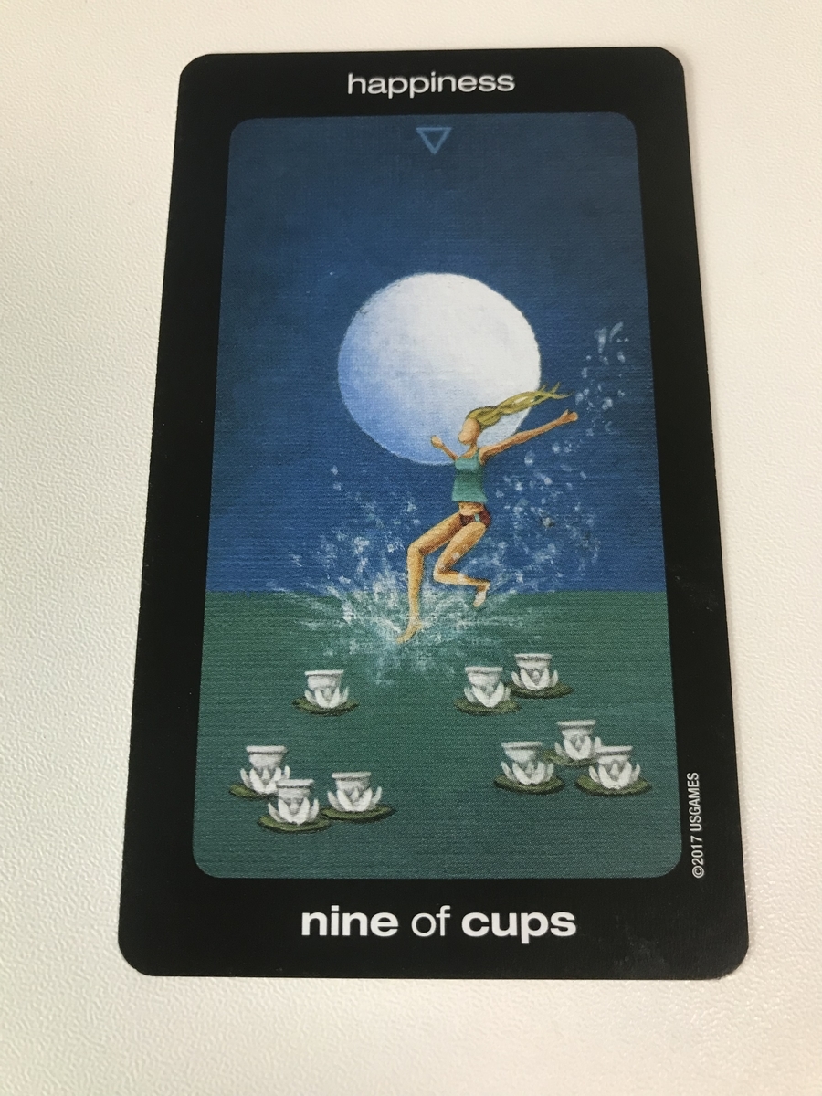 sun and moon tarot : nine of cups - happiness