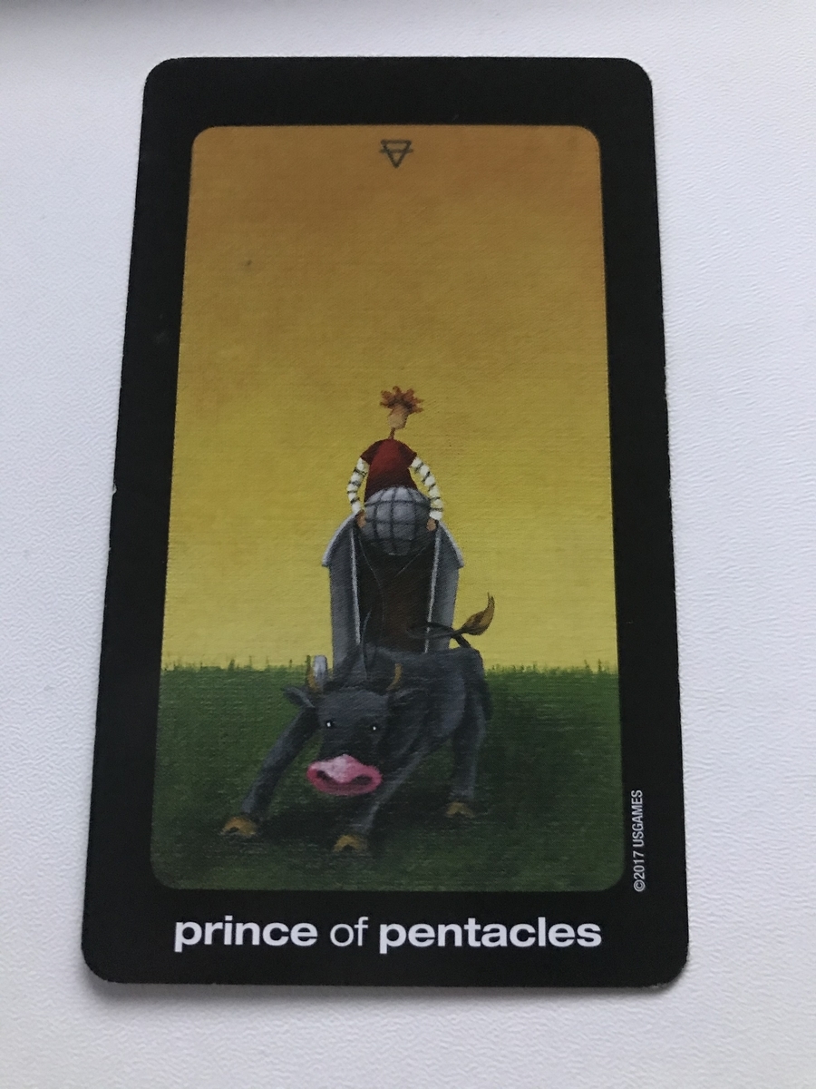sun and moon tarot : prince of pentacles