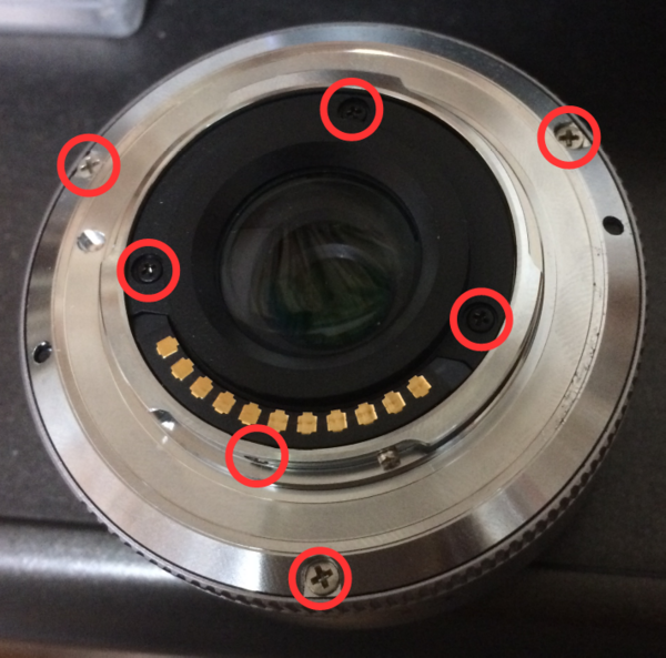 Lumixレンズ H-PS14042の修理(後ろ玉のカビ取り) (repair of H-PS14042