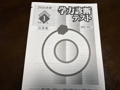 早稲アカ中1娘】学力診断テスト8月の振り返り。 - 本のある暮らし