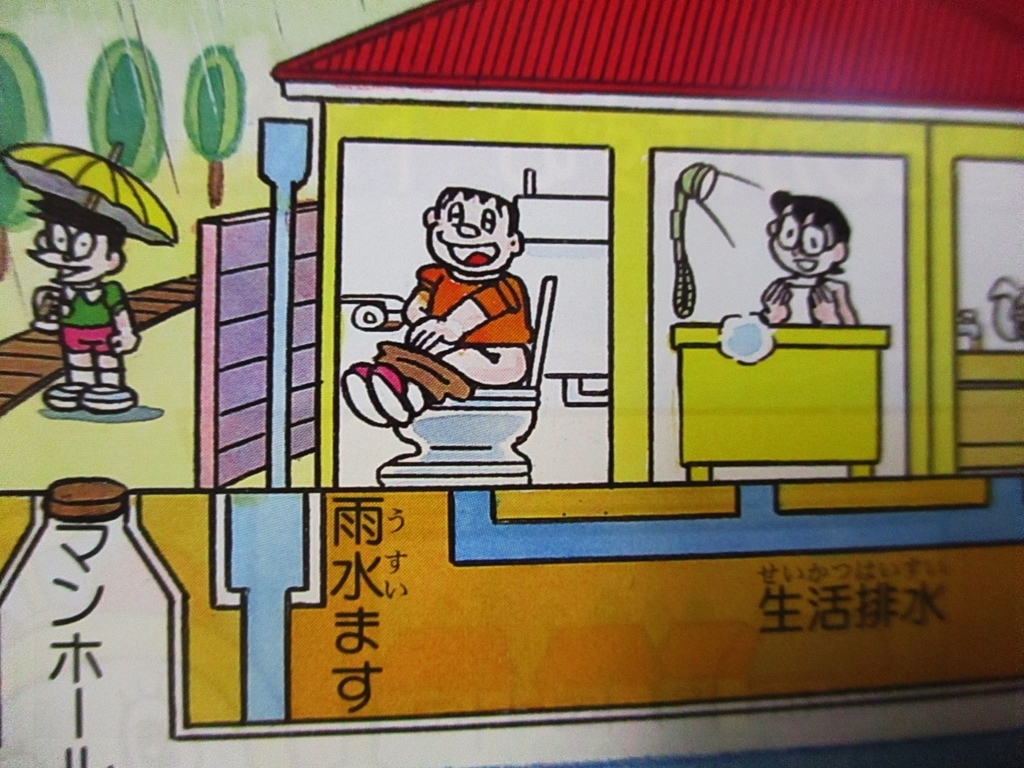 ドラえもん本レビューその168 町とくらしをまもる 下水道のはたらき 原子おはじき 藤子不二雄作品関連について語るブログ