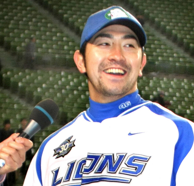 西武ライオンズユニフォーム46番G.G.佐藤 元埼玉西武ライオンズG.G.佐藤さんサイン入り実使用ユニフォーム