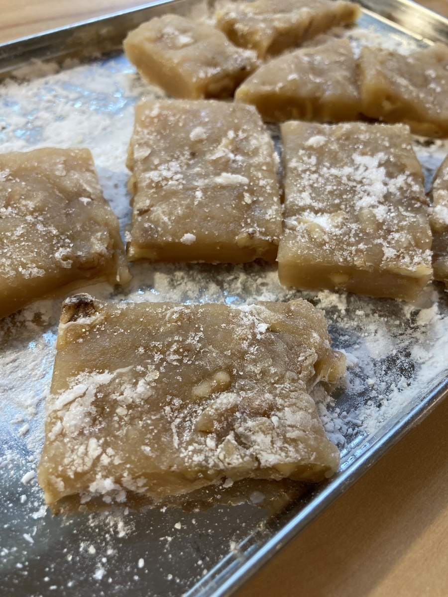 モチモチスイーツ 白玉粉で 柚餅子 ゆべし もどき ドイツの森の散歩道