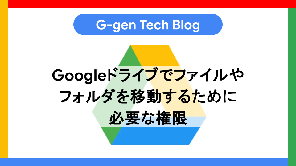 guligula様確認用 Googleドライブでファイルやフォルダを移動するために必要な権限 - G