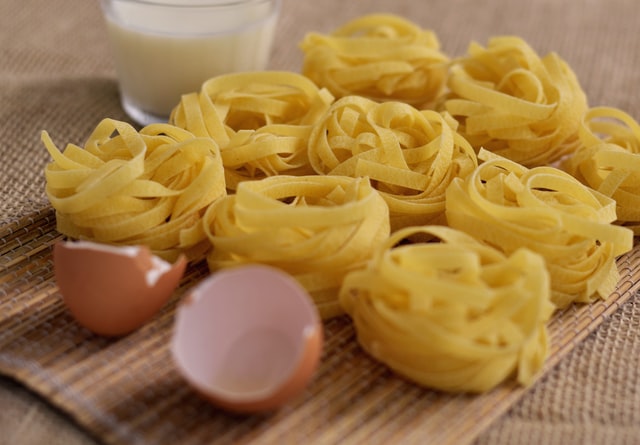 パスタが置かれている様子