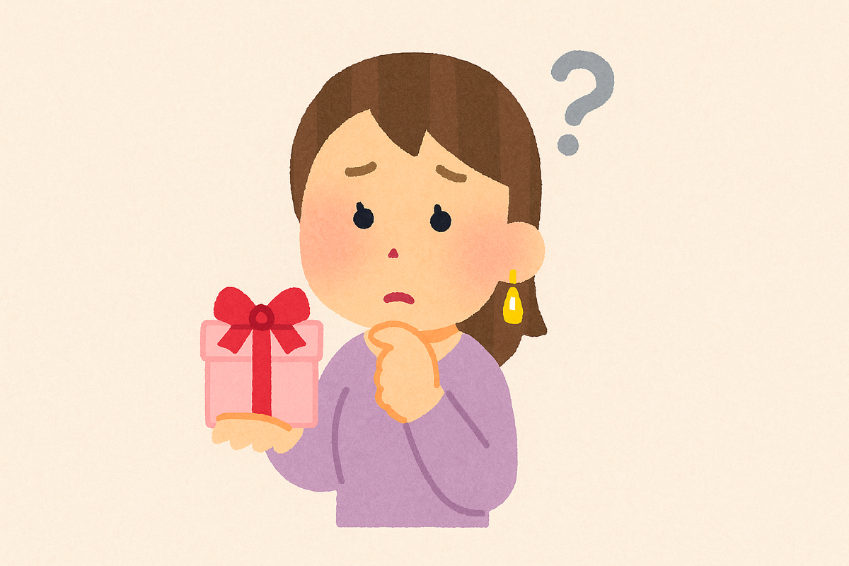 趣味に合わないピアスをもらって困惑している女性