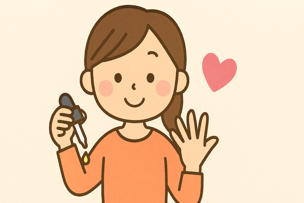 ネイルオイルを習慣化して美爪に導く方法のイラスト