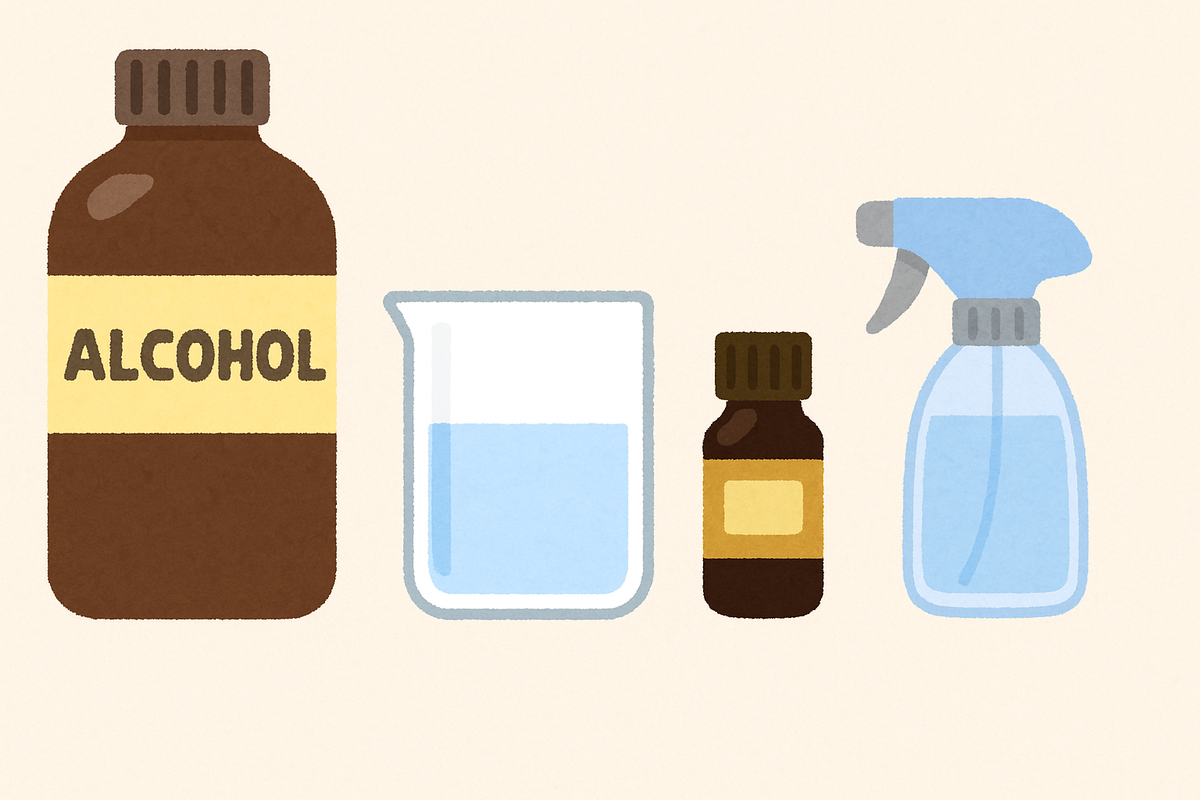 初心者でも失敗しない！アロマ作りの基本レシピのイラスト