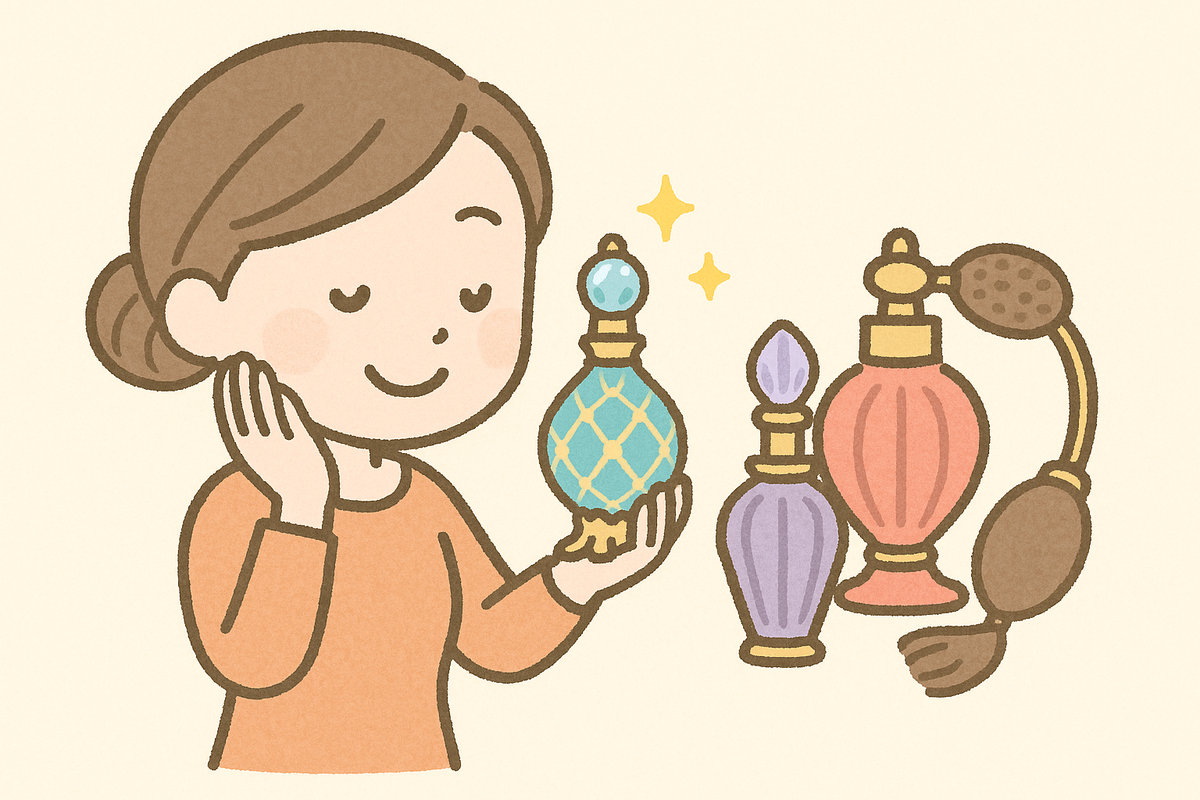 アンティーク香水瓶が持つ美しさと価値の図解