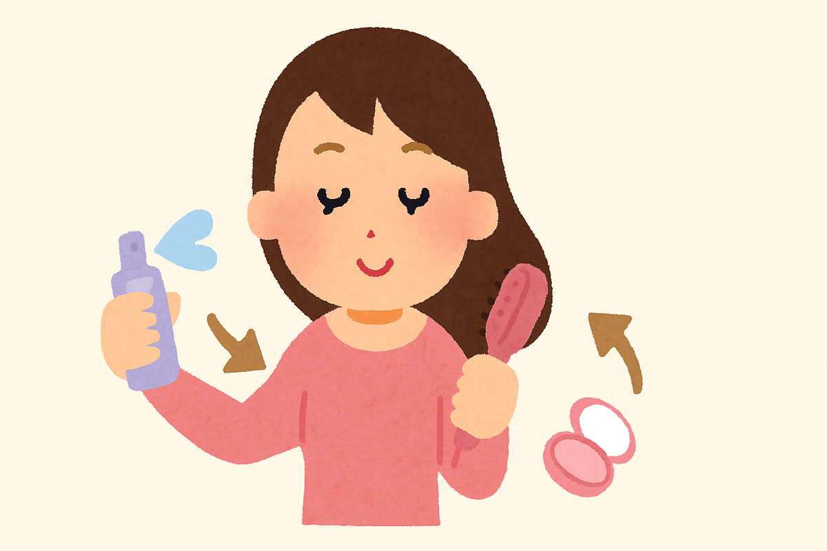 髪に香りをまとうための正しい工夫の図解