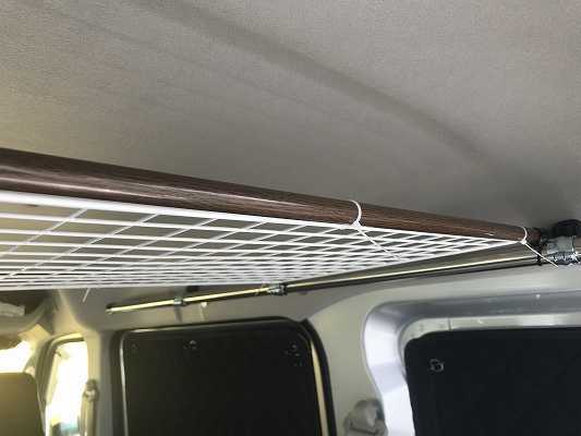 エブリィ網棚作成 不器用なので半分自作 半分既製品です トコトコくるま旅