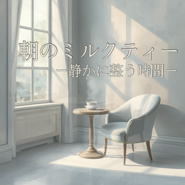 朝のミルクティー