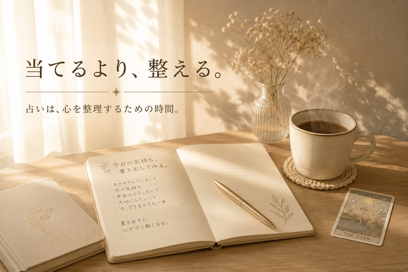 当てるより、整える。占いは心を整理するための時間です。