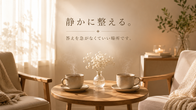 静かに整える。答えを急がなくていい場所です。