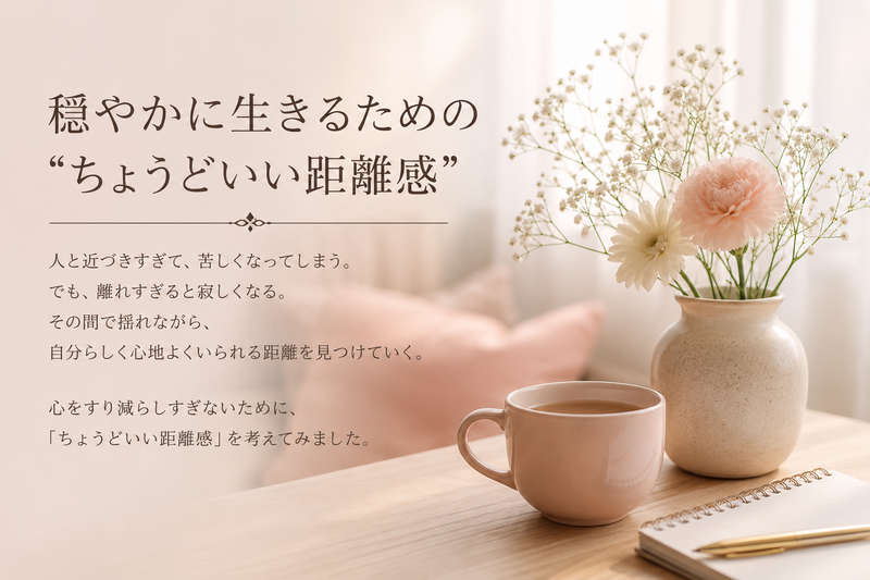 穏やかに生きるための“ちょうどいい距離感”