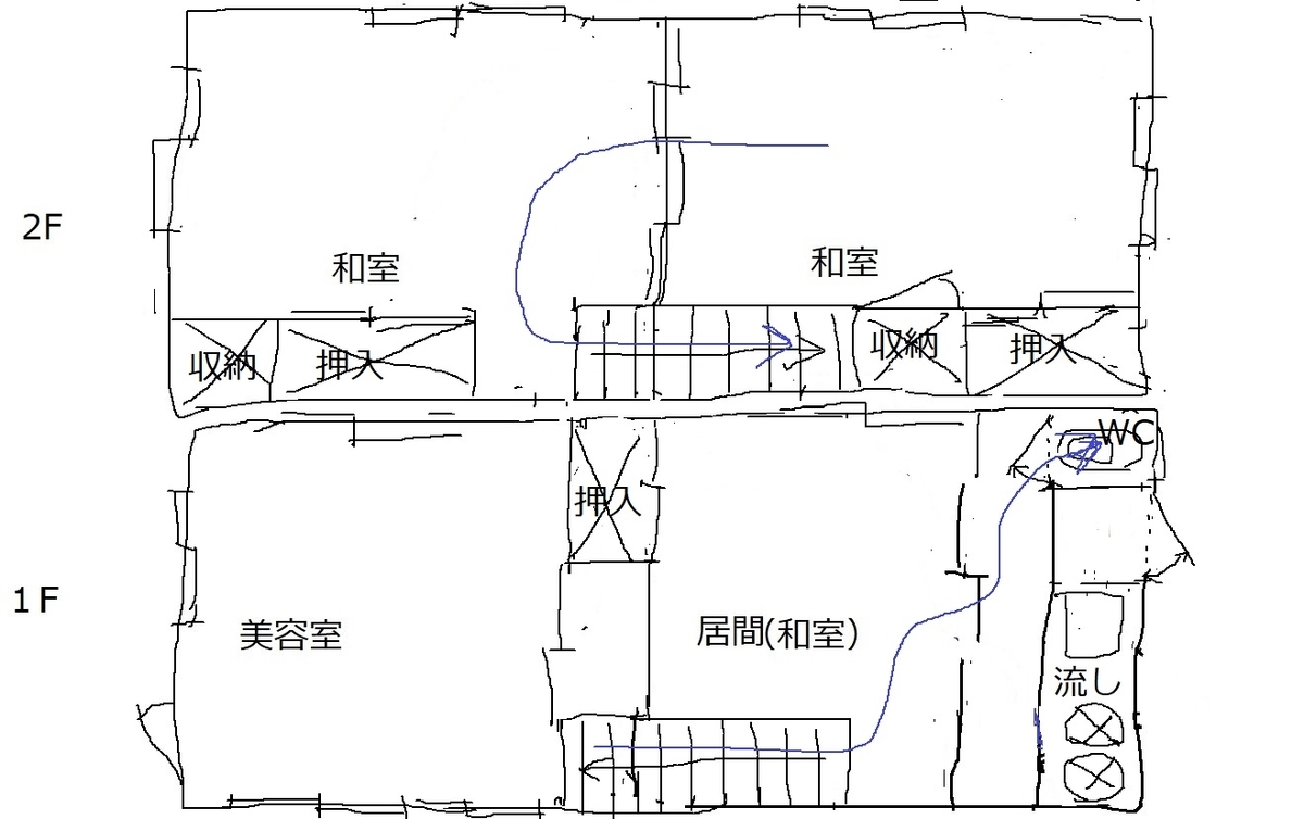 手書き間取り図