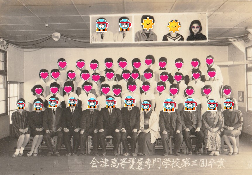 昭和レトロ「モノクロ卒業写真」