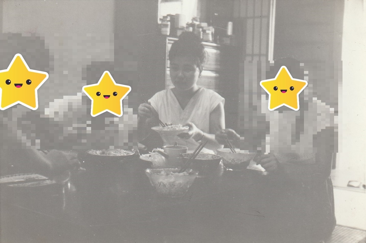 昭和30年代後半、食事風景