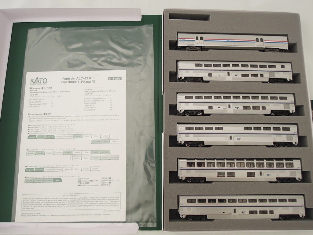 KATO アムトラック ALC-42 チャージャー フェーズⅦ 購入しました