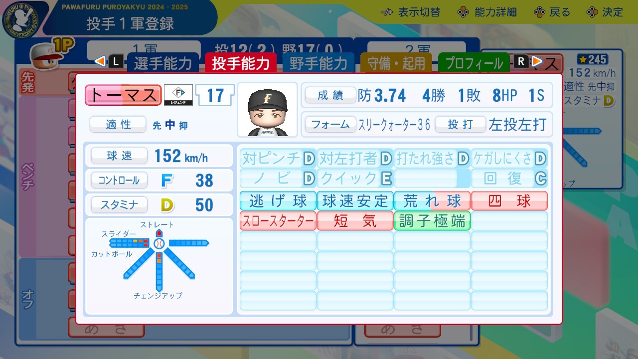 ブラッド・トーマス【パワプロ2024】 - パワプロのやつ