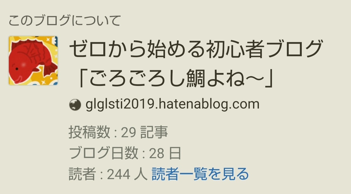 はてなブログ(無料版)初心者の一ヶ月目(四週目)のブログ概要