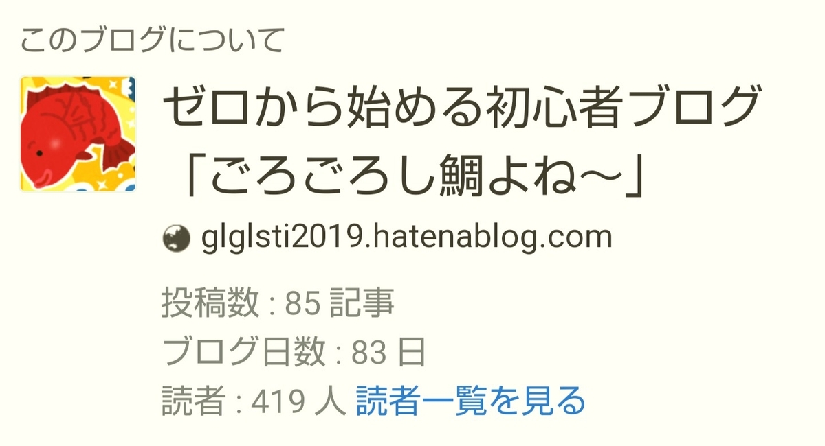 f:id:glglsti2019:20190826062846j:plain はてなブログ(無料版)初心者の三ヶ月目(十二週目)のブログの概要