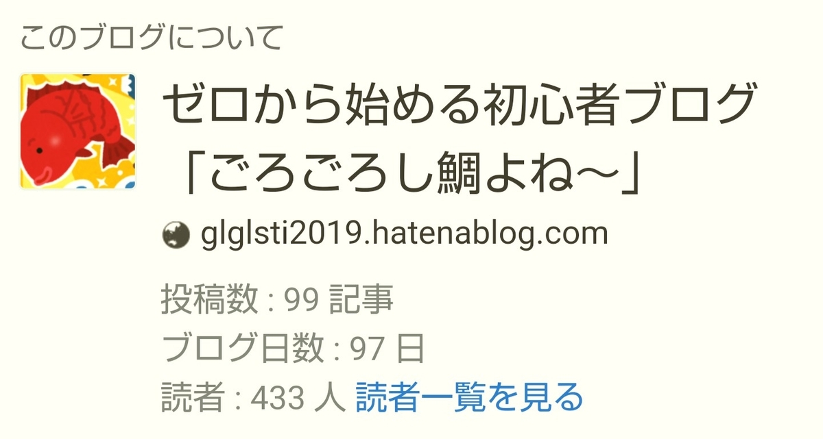 f:id:glglsti2019:20190909061452j:plain はてなブログ(無料版)初心者の四ヶ月目(十四週目)のブログの概要