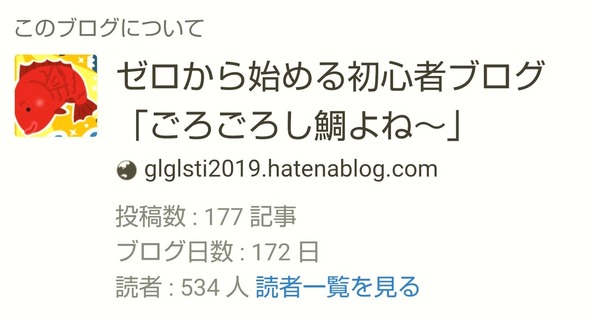 f:id:glglsti2019:20200120155129j:plain はてなブログ(無料版)初心者の八ヶ月目(三十三週目)のブログ概要