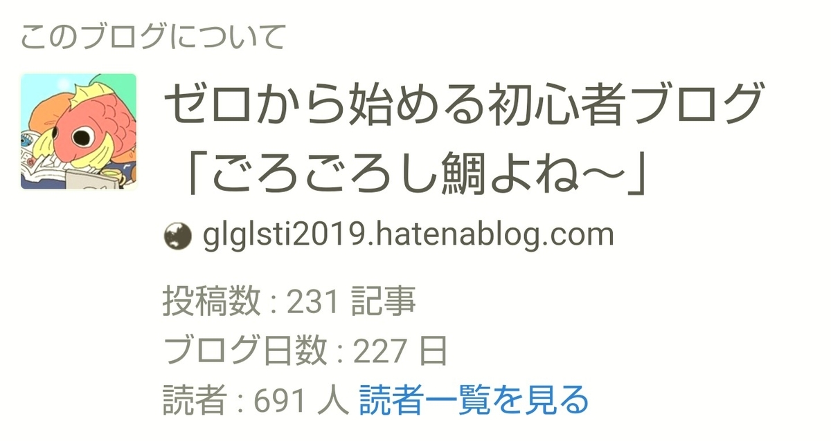f:id:glglsti2019:20200517045123j:plain はてなブログ(無料版)初心者の十ニヶ月目(五十週目)のブログ概要