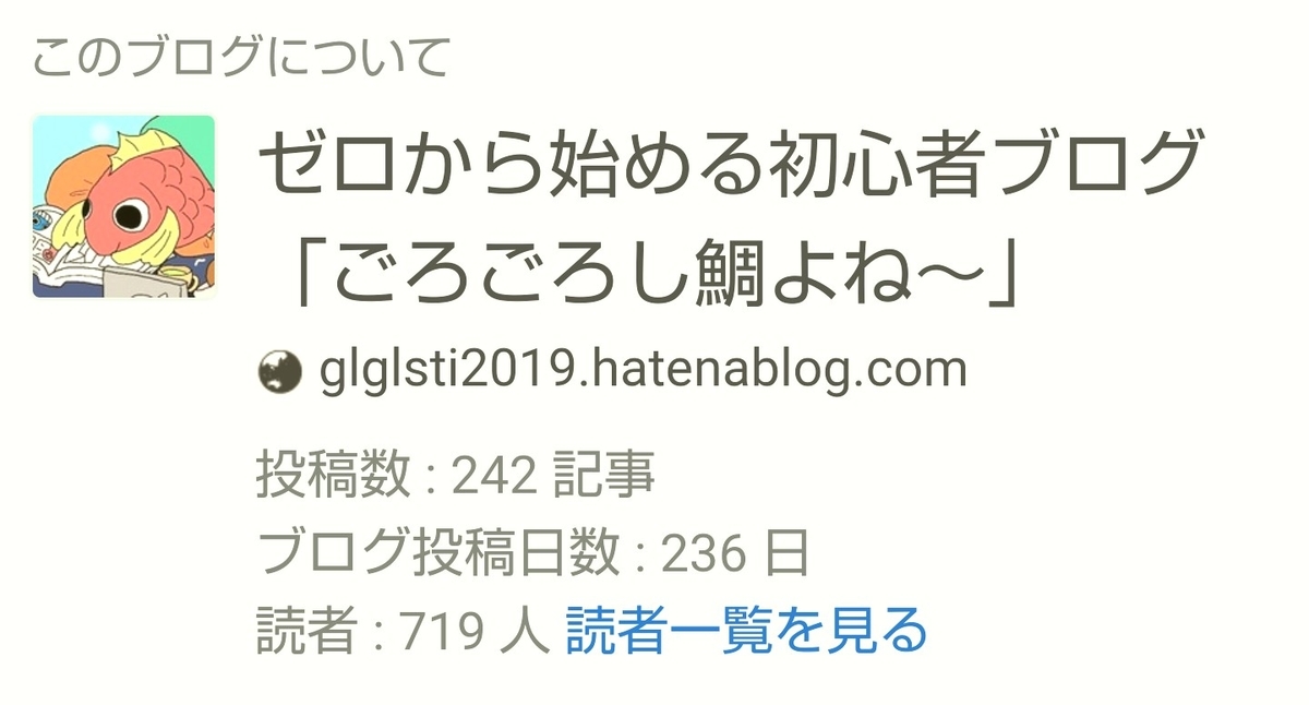 f:id:glglsti2019:20200614145140j:plain はてなブログ(無料版)2年目の成果報告である、13ヶ月目(54週目)のブログの概要