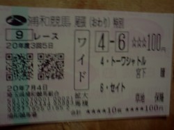 こちらははずれた馬券