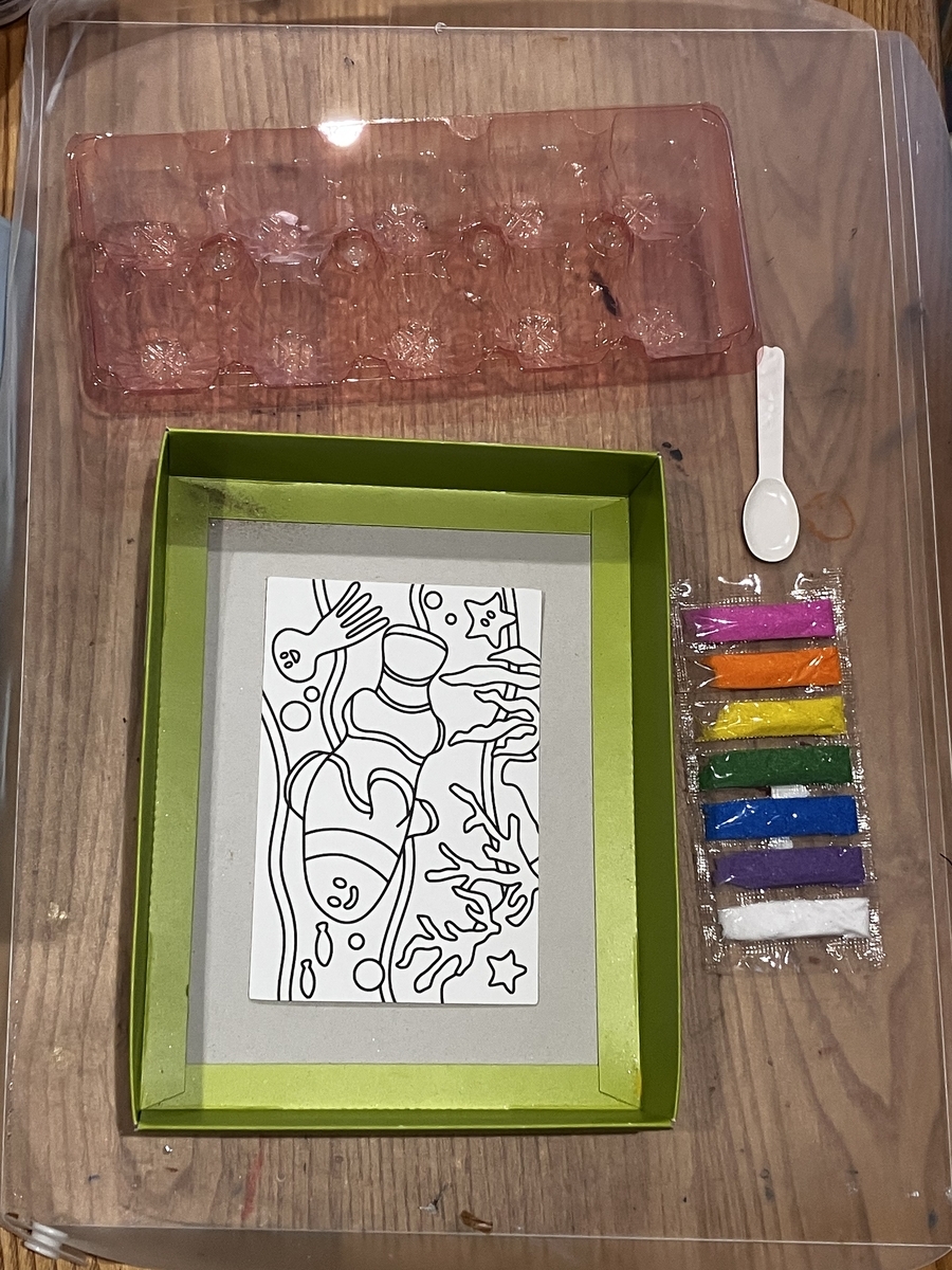 雨の日にぴったりのもの見つけた！砂絵キット！ - Shioriのボーナスタイム