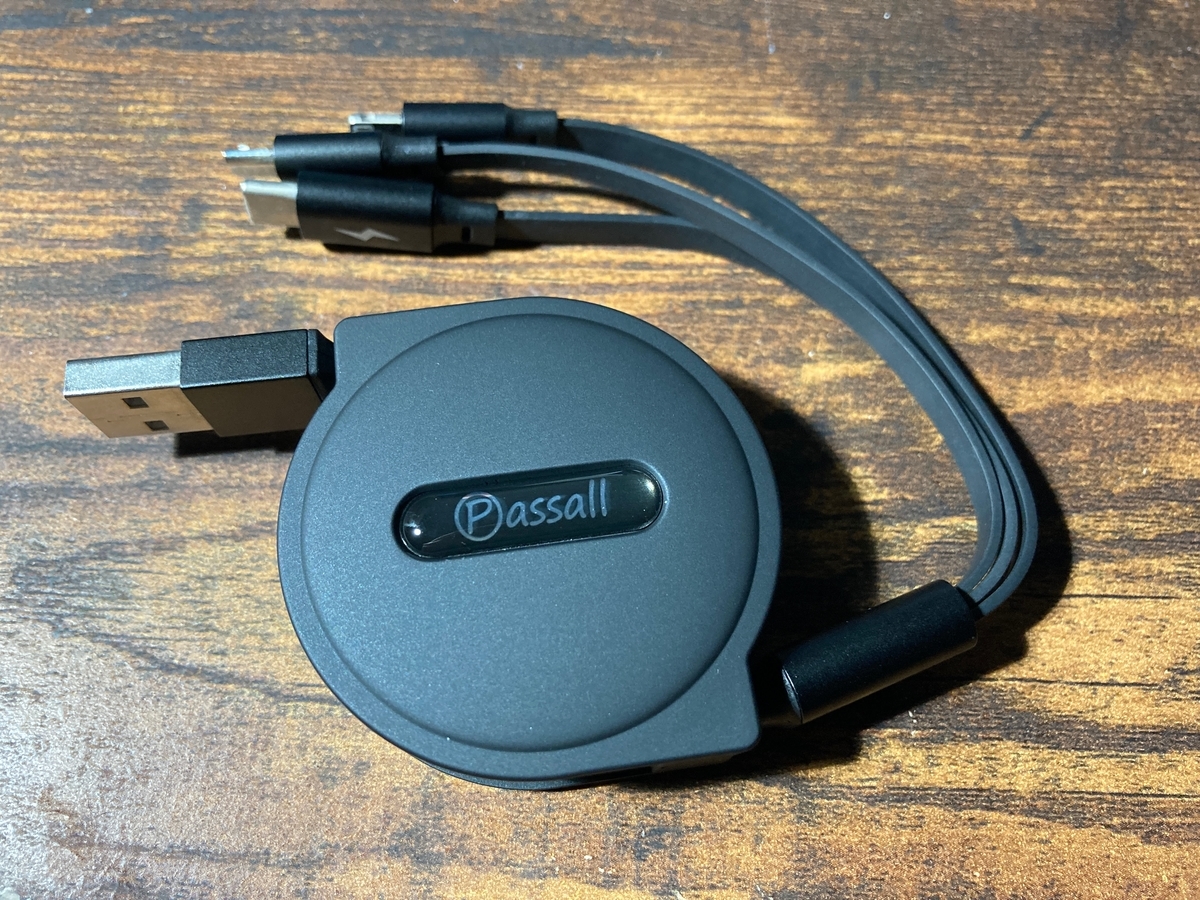 Passall 巻き取り充電ケーブル 3 In 1 コレ1つで3機種の充電が可能で超 重宝する巻き取りケーブル Glorydazedays