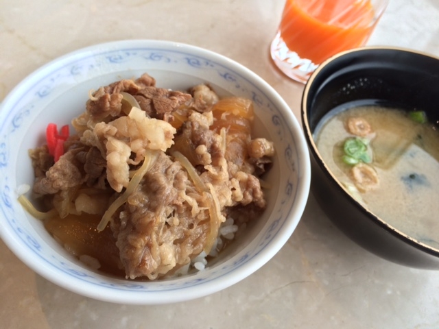 近江牛 牛丼@琵琶湖ホテル 朝食 ○