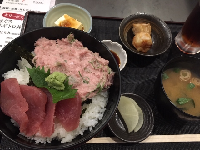 まぐろネギトロ丼@長堀橋  かわはち屋