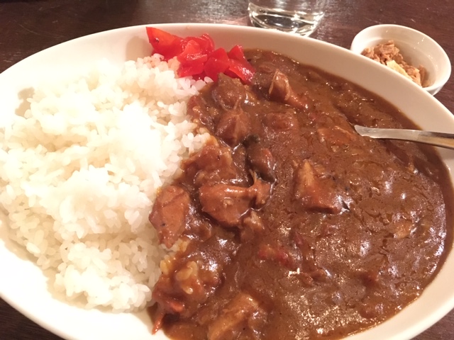 カレーライス@心斎橋　バー　ボコ