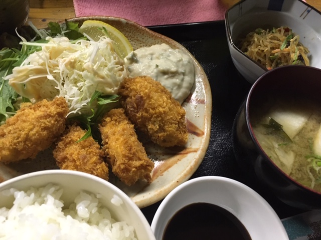 カキフライ定食@東心斎橋　由庵