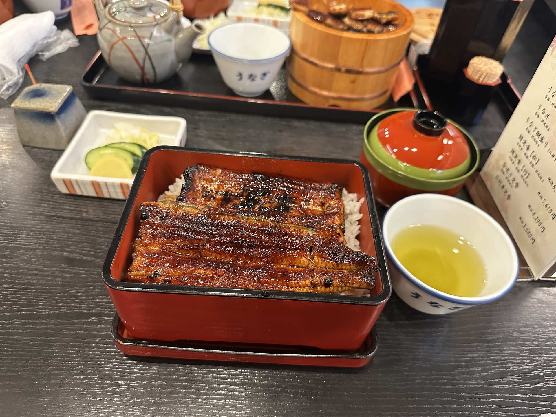 名物のうなぎを楽しむこともできました