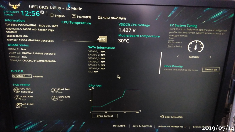 自作PC RYZEN5 2400G・8GB・128GB・Win10Pro 自作PC RYZEN5 2400G・8GB