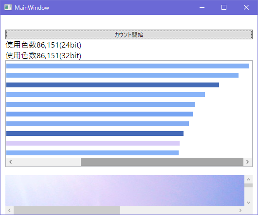 画像の使用色数を表示するアプリ作ってみた 午後わてんのブログ